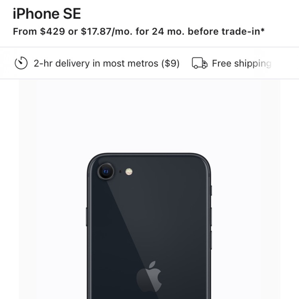 iPhone SE 3rd Gen / Black / 64GB